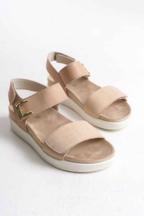 İmac Kadın Deri Bej  Günlük Spor Sandalet 000210404 - Görsel 2