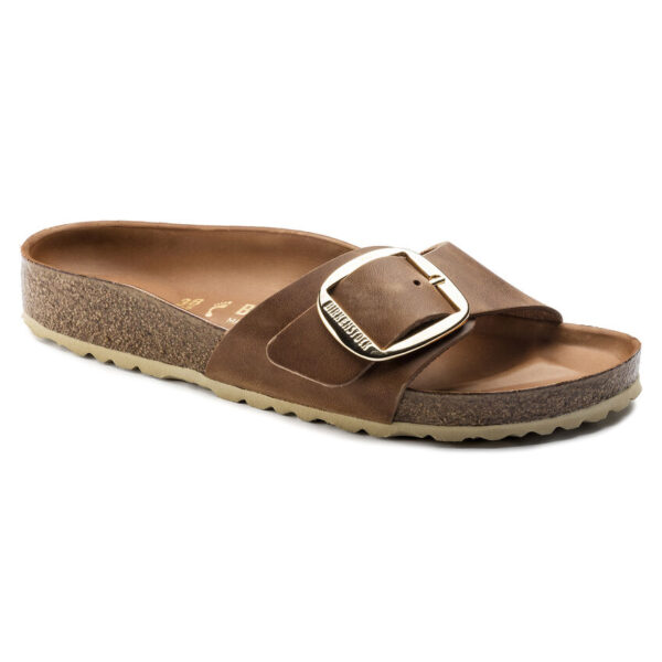 Birkenstock Madrıd Bıg Buckle Leoı Kadın Konyak Terlik 1006525 - Görsel 9