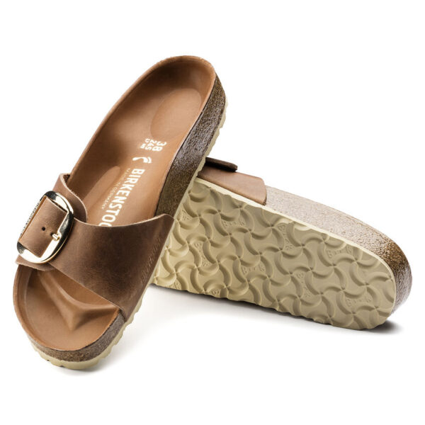 Birkenstock Madrıd Bıg Buckle Leoı Kadın Konyak Terlik 1006525 - Görsel 10