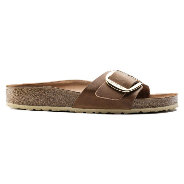 Birkenstock Madrıd Bıg Buckle Leoı Kadın Konyak Terlik 1006525 - Görsel 8