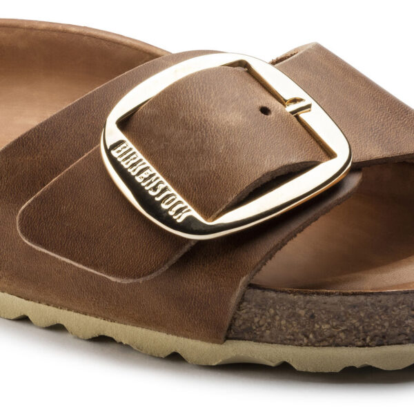 Birkenstock Madrıd Bıg Buckle Leoı Kadın Konyak Terlik 1006525 - Görsel 7