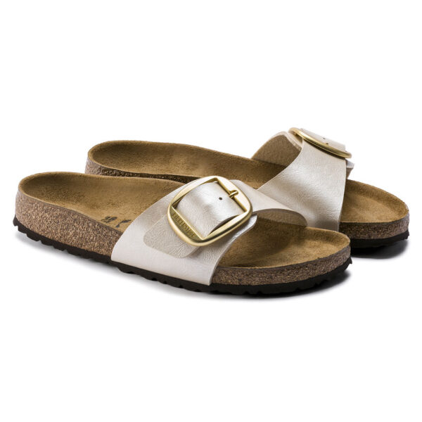 Birkenstock Madrıd Bıg Buckle Bf Graceful Kadın İnci Beyazı Terlik 1015279 - Görsel 5
