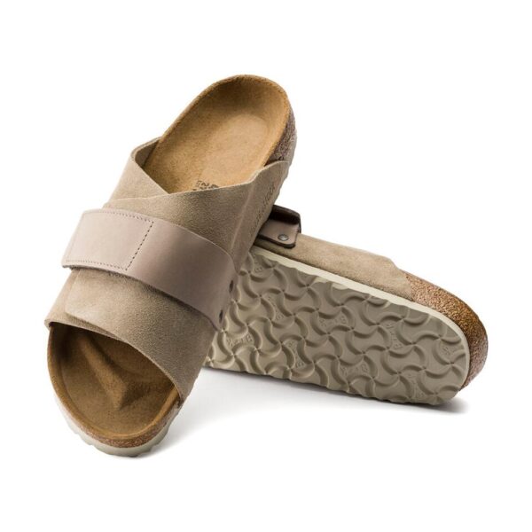 Birkenstock Kyoto Vl Nu Kadın Kahve Süet Düz Terlik 1015573 - Görsel 3