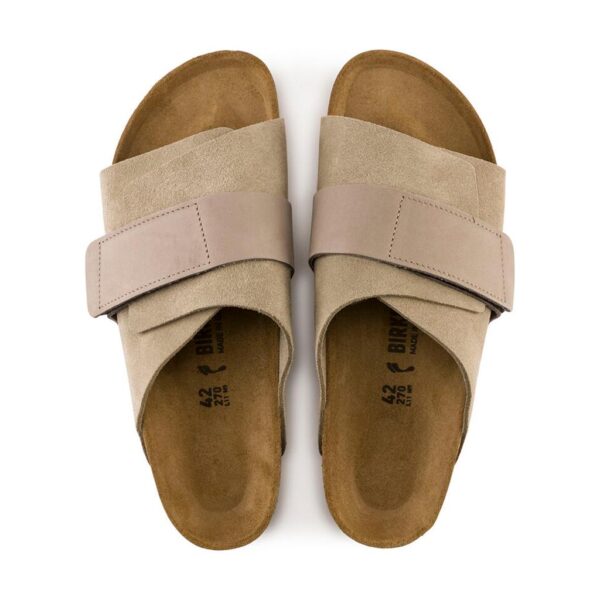 Birkenstock Kyoto Vl Nu Kadın Kahve Süet Düz Terlik 1015573 - Görsel 4