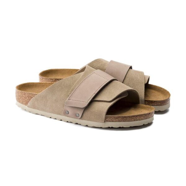 Birkenstock Kyoto Vl Nu Kadın Kahve Süet Düz Terlik 1015573 - Görsel 5