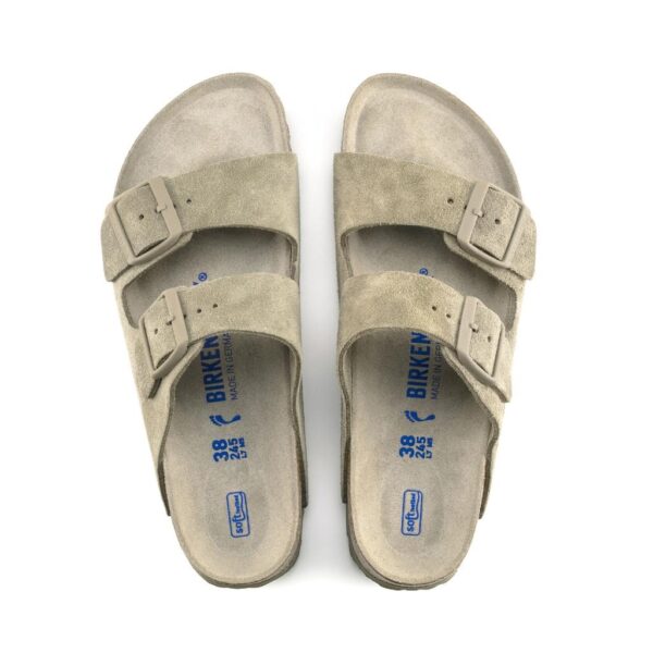Birkenstock Arızona Sfb Vl Kadın Haki Süet Çift Tokalı Terlik 1019088 - Görsel 10