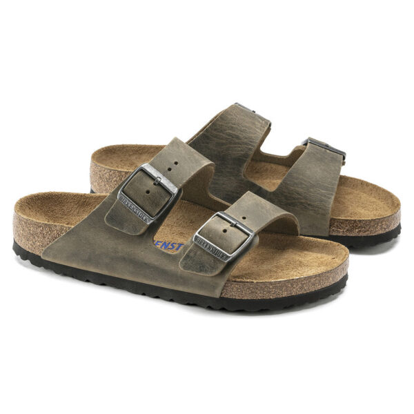 Birkenstock Arızona Sfb Leoı Kadın Haki Terlik 1019377 - Görsel 5