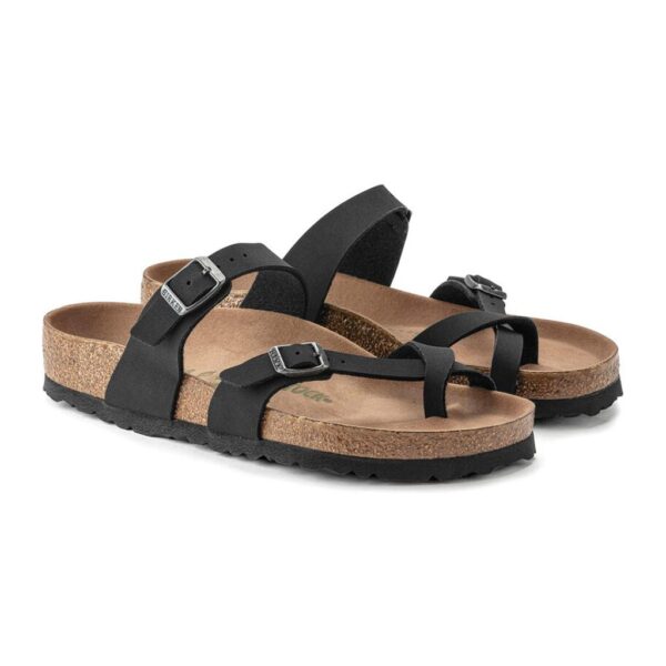 Birkenstock Mayarı Bf Nu Earthy Vegan Kadın Siyah Parmak Arası Terlik 1021176 - Görsel 5
