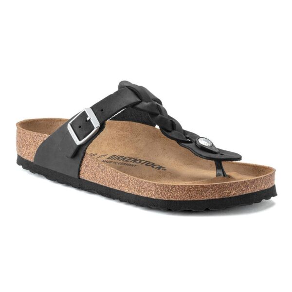 Birkenstock Gızeh Leoı Braıded Kadın Siyah Parmak Arası Terlik 1021349 - Görsel 9