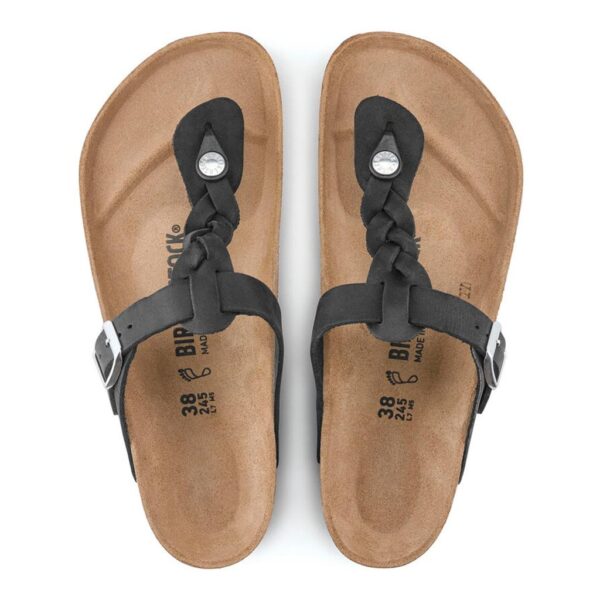 Birkenstock Gızeh Leoı Braıded Kadın Siyah Parmak Arası Terlik 1021349 - Görsel 4
