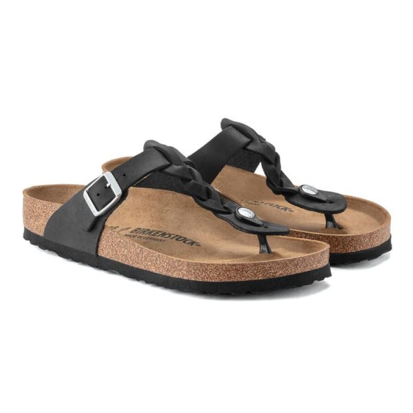 Birkenstock Gızeh Leoı Braıded Kadın Siyah Parmak Arası Terlik 1021349 - Görsel 5
