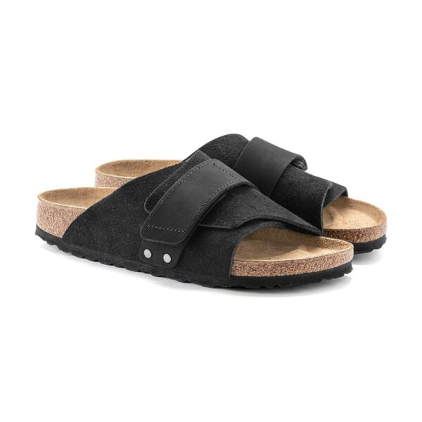 Birkenstock Kyoto Vl Erkek Siyah Düz Bant Terlik 1022566 - Görsel 5