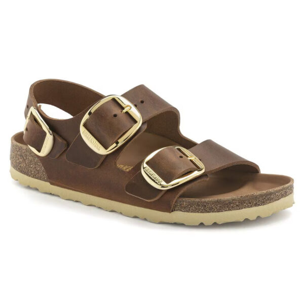 Birkenstock Mılano Bıg Buckle Leoı Kadın Taba Çift Tokalı Sandalet 1024067 - Görsel 10