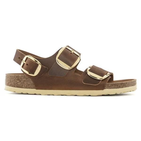 Birkenstock Mılano Bıg Buckle Leoı Kadın Taba Çift Tokalı Sandalet 1024067 - Görsel 6