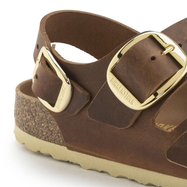 Birkenstock Mılano Bıg Buckle Leoı Kadın Taba Çift Tokalı Sandalet 1024067 - Görsel 7