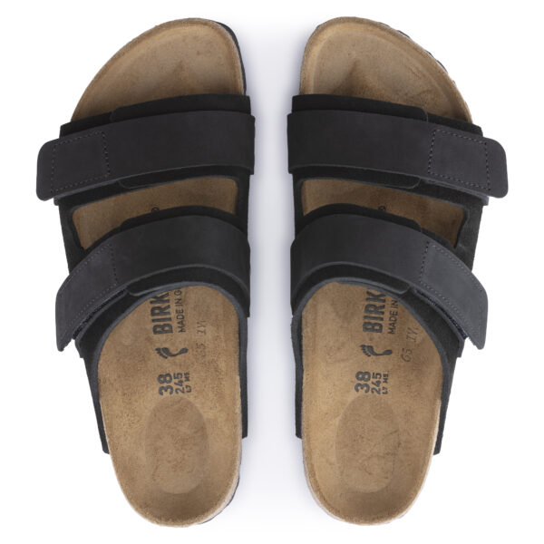 Birkenstock Ujı Vl Nu Erkek Siyah Çift Bantlı Terlik 1024832 - Görsel 4
