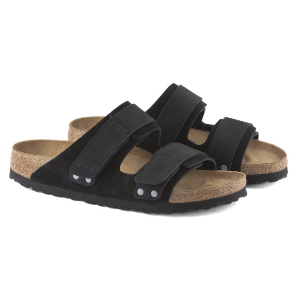 Birkenstock Ujı Vl Nu Erkek Siyah Çift Bantlı Terlik 1024832 - Görsel 5