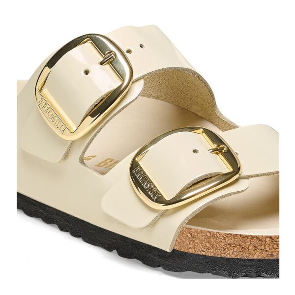 Birkenstock Arızona Bıg Buckle Nl Hıgh Shıne Bej Kadın Çift Tokalı terlik 1026128 - Görsel 7
