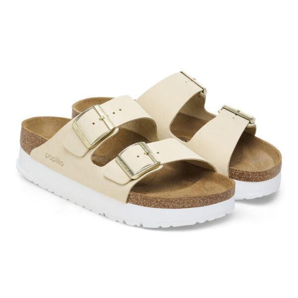 Birkenstock Arızona  Platform Flex Nu Kadın Bej Terlik 1026924 - Görsel 5