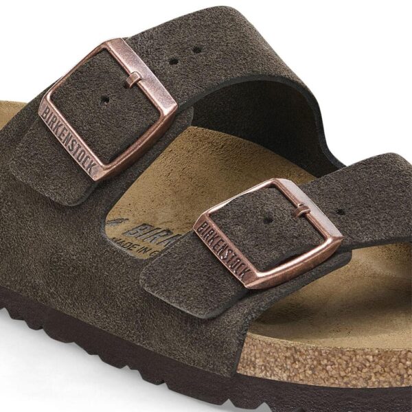 Birkenstock Arızona Vl Erkek Kahve Süet Çift Tokalı Terlik 1027083 - Görsel 7