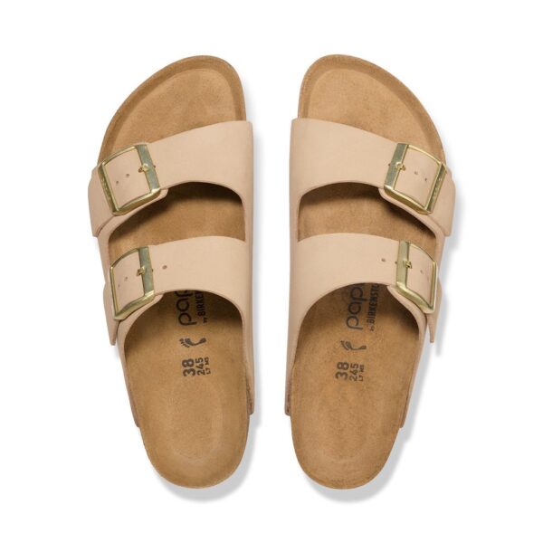 Birkenstock Arızona Platform Flex Nu Kadın Krem Çift Bantlı Terlik 1028379 - Görsel 4