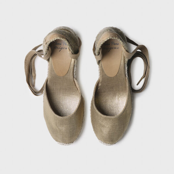 Toni Pons Florına Kadın Platin Dolgu Topuk Espadril 1TONW2025061 - Görsel 4