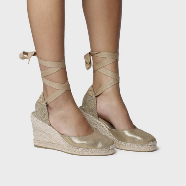 Toni Pons Florına Kadın Platin Dolgu Topuk Espadril 1TONW2025061 - Görsel 9