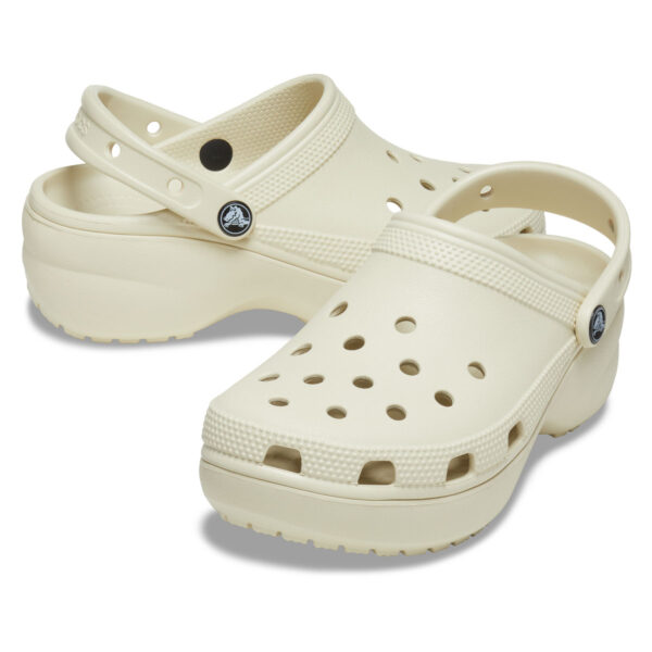 Crocs Classic Platform Clog W Krem Kadın Dolgu Topuk Terlik 206750-2Y2 - Görsel 2
