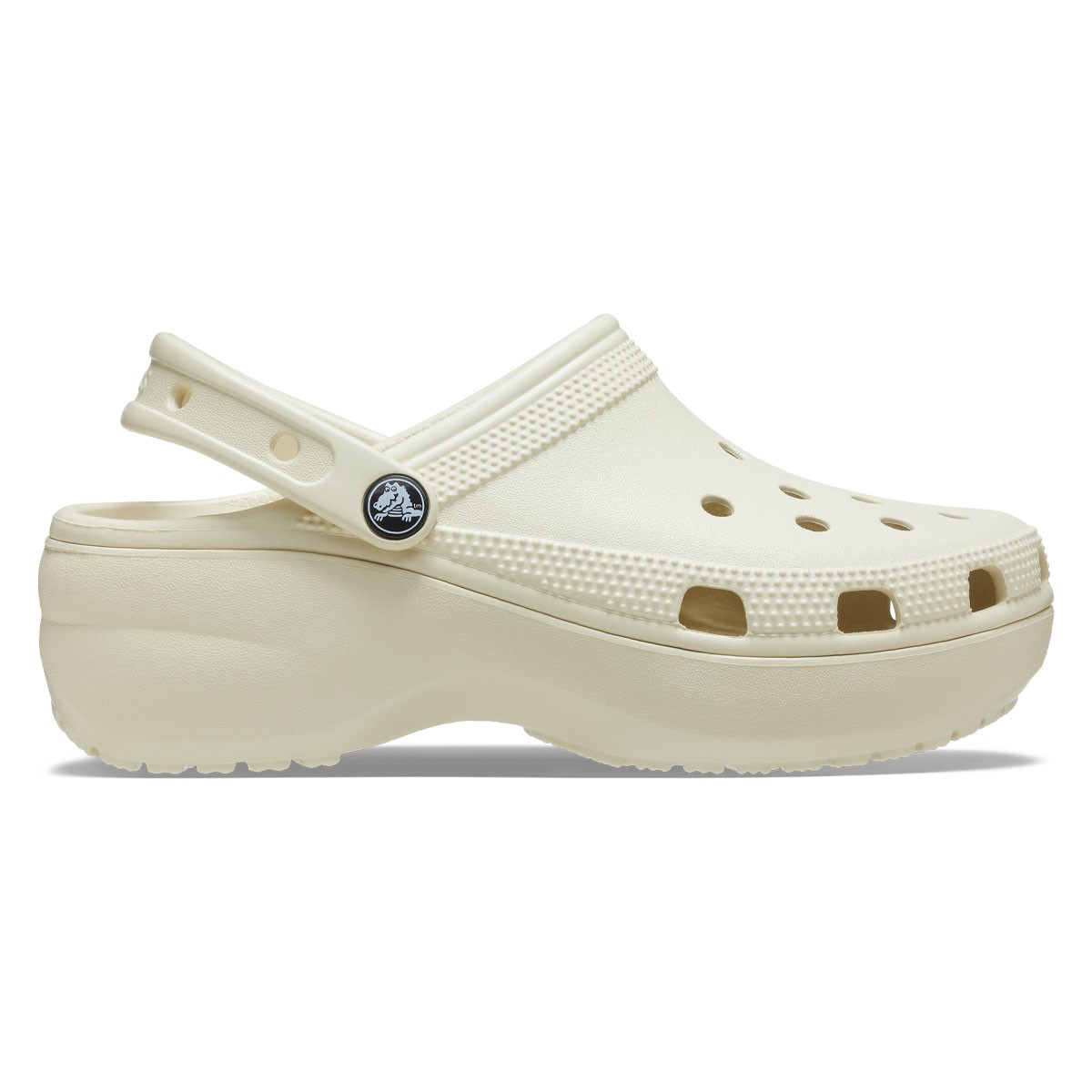 206750-2y2-colorphotos-206750-2y2-0093.jpg Crocs Classic Platform Clog W Krem Kadın Dolgu Topuk Terlik 206750-2Y2 - Görsel 1