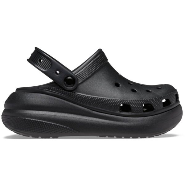 Crocs Classic Crush Clog Kadın Siyah Dolgu Topuk Terlik  207521-001