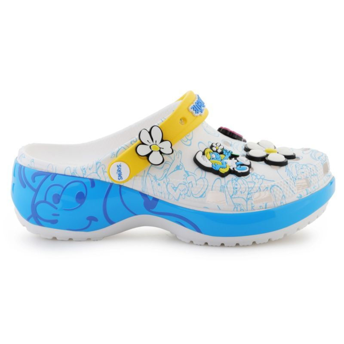 210822-90h-2-2.jpg Crocs Smurfs Platform Clog Kadın Multi Dolgu Topuk Terlik 210822-90H - Görsel 1