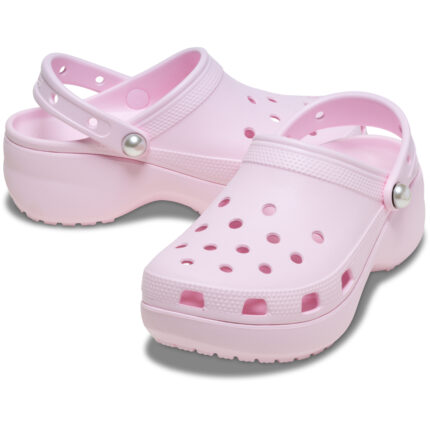 Crocs Classic Platform Pearl Clog Kadın Pembe Dolgu Topuk Terlik 211231-6ZW - pembe, 37-38