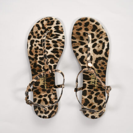 Tkees Kadın Klasik Günlük Parmak Arası Sandalet TK-8017 - Leopar, 36