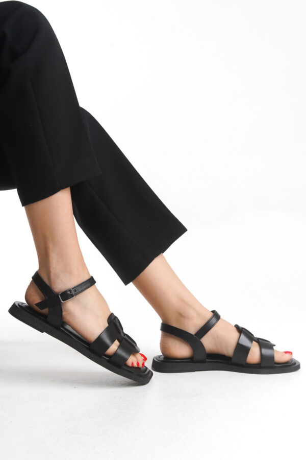 Sur Sandalet Siyah Kadın Günlük Sandalet JURDAN-9-S - Görsel 8