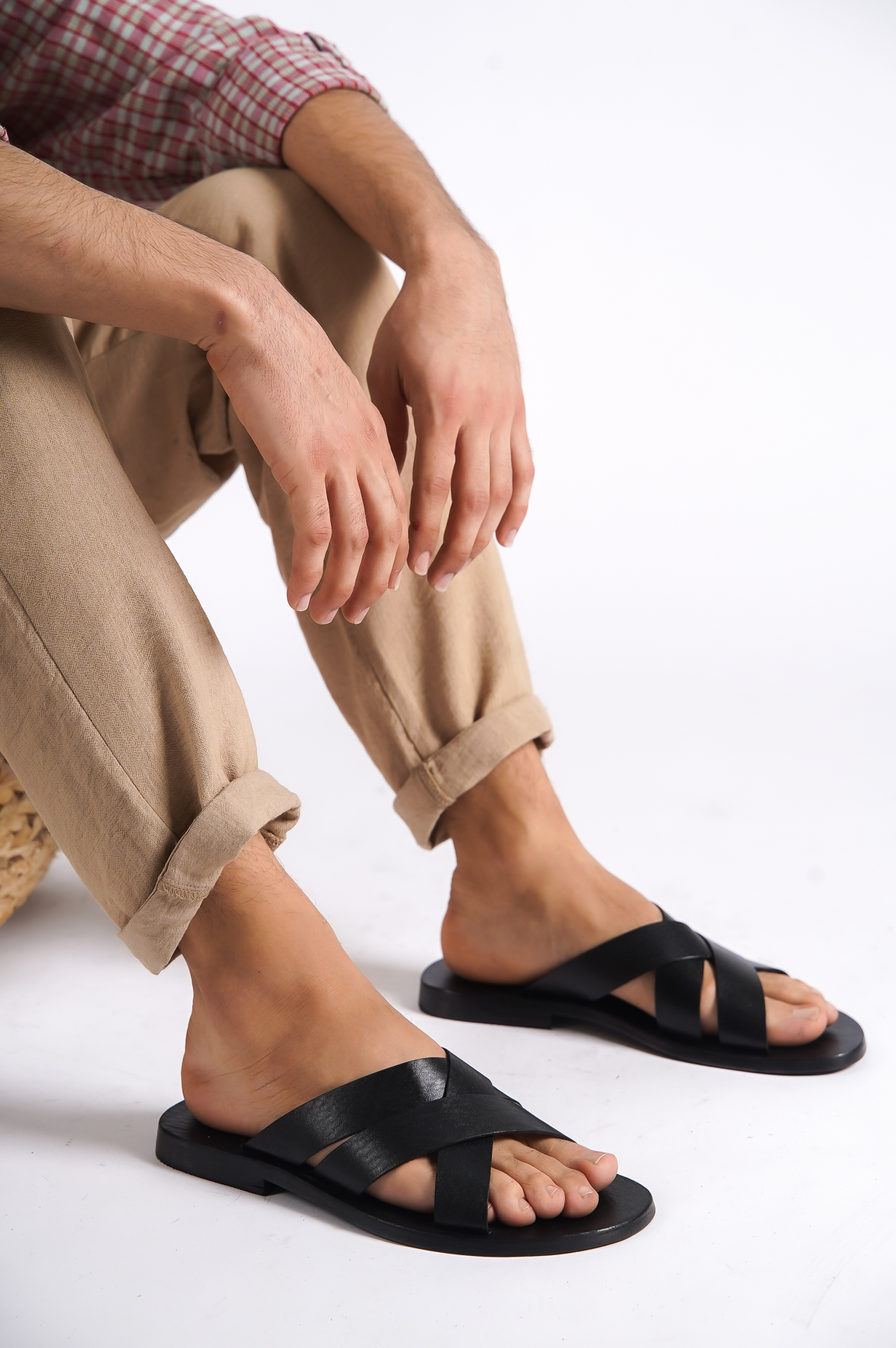 ft-94-colorphotos-ft-94-0001.jpg Sur Sandalet El Yapımı Kösele Erkek Bodrum Terlik FT-94 - Görsel 1