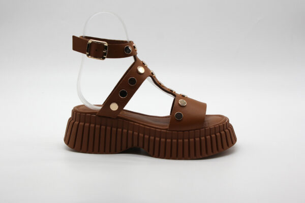 Sur Sandalet El Yapımı Kadın Deri Günlük Spor Sandalet - Görsel 7