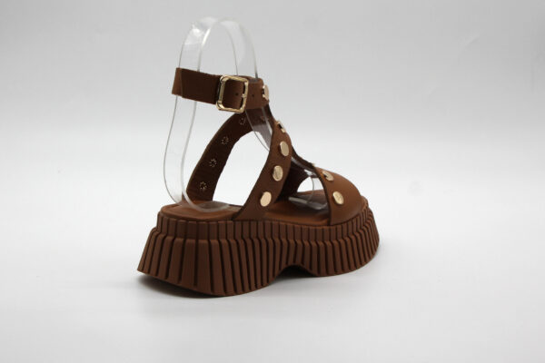 Sur Sandalet El Yapımı Kadın Deri Günlük Spor Sandalet - Görsel 9