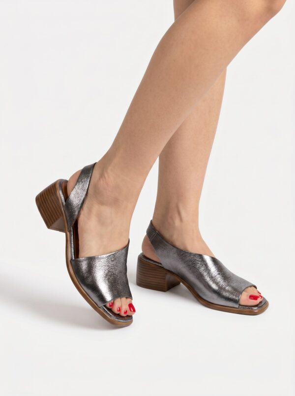 Shes kadın Deri Günlük Topuklu Sandalet 000519 - Görsel 5