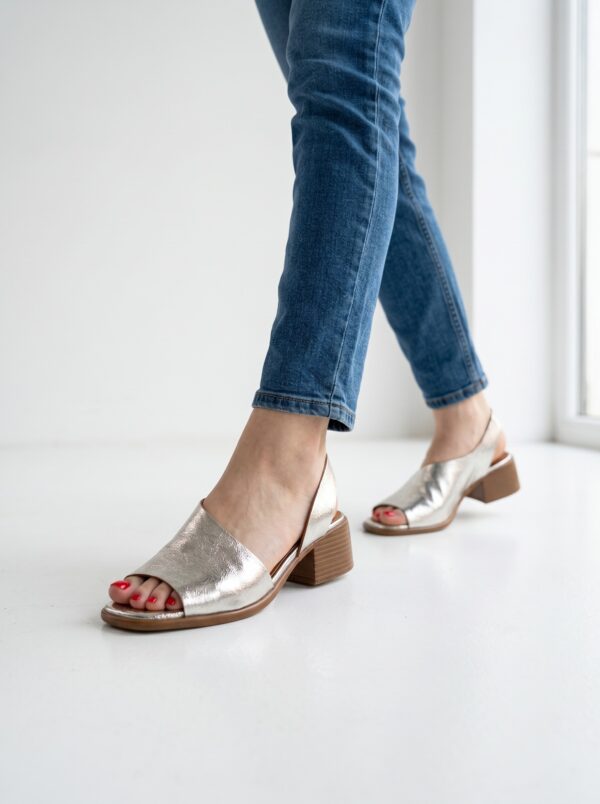 Shes kadın Deri Günlük Topuklu Sandalet 000519 - Görsel 8