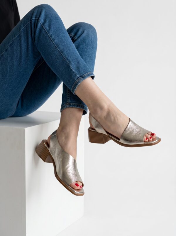 Shes kadın Deri Günlük Topuklu Sandalet 000519 - Görsel 10