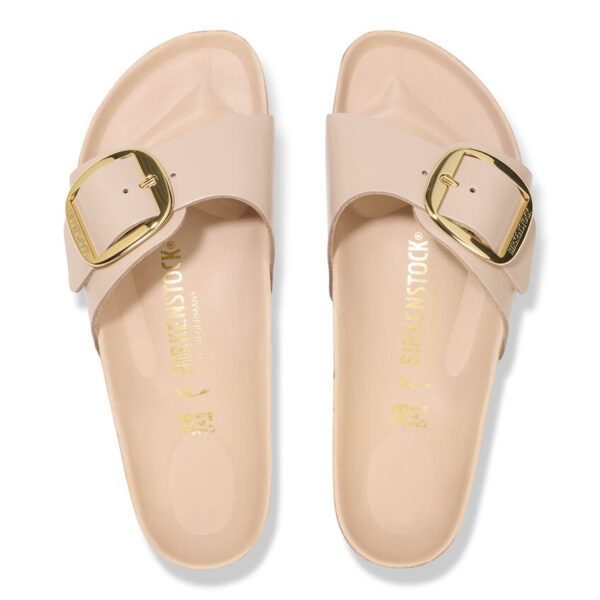 Birkenstock Madrıd Bıg Buckle Nl Hıgh Shıne Kadın Pudra Terlik 1026496 - Görsel 2