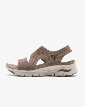 Skechers Arch Fıt Brightest Day Sandal Kadın Kahverengi Sandalet 119458 MOC - Kahverengi, 36