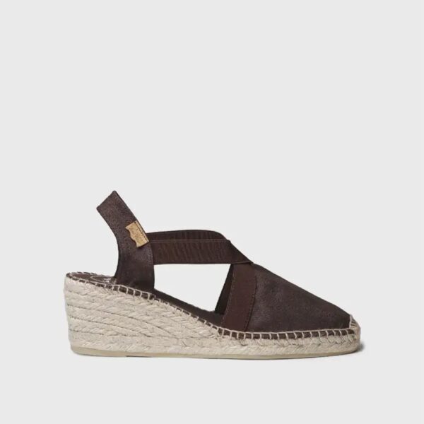 Toni Pons Ter Elactic Linen Marro Kadın Kahverengi  Dolgu Topuk Espadril 1TONW2026116 - Görsel 2
