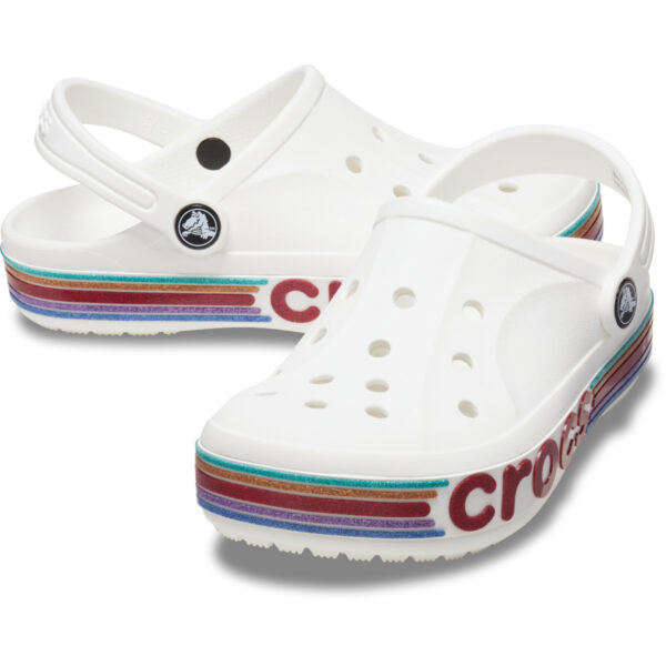 Crocs Bayaband Rainbow Glitter Clg T Çocuk Beyaz Terlik 209731-100 - Görsel 2