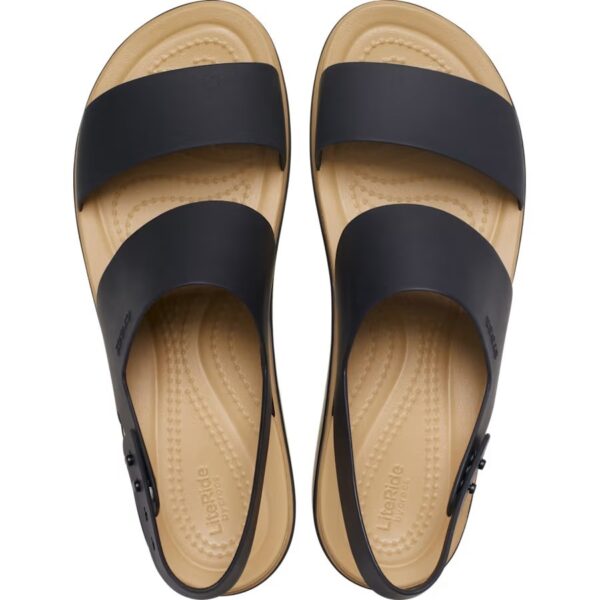 Crocs Brooklyn Matte Wrap Low Wedge Kadın Siyah Sandalet 211802-0RI - Görsel 4