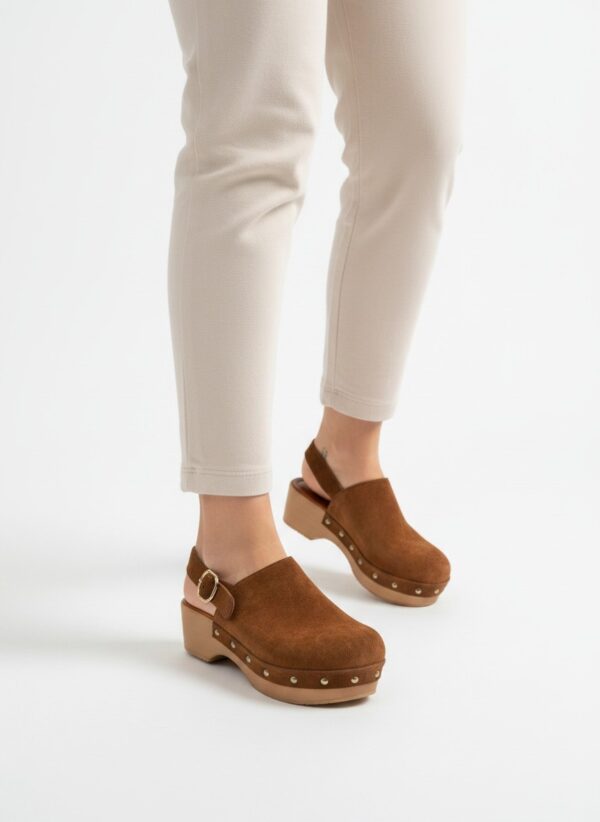 Zeyn Kadın Günlük Süet Deri Sabo Terlik 4104 - Görsel 3