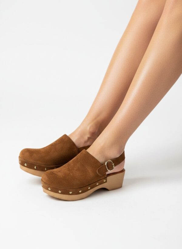 Zeyn Kadın Günlük Süet Deri Sabo Terlik 4104