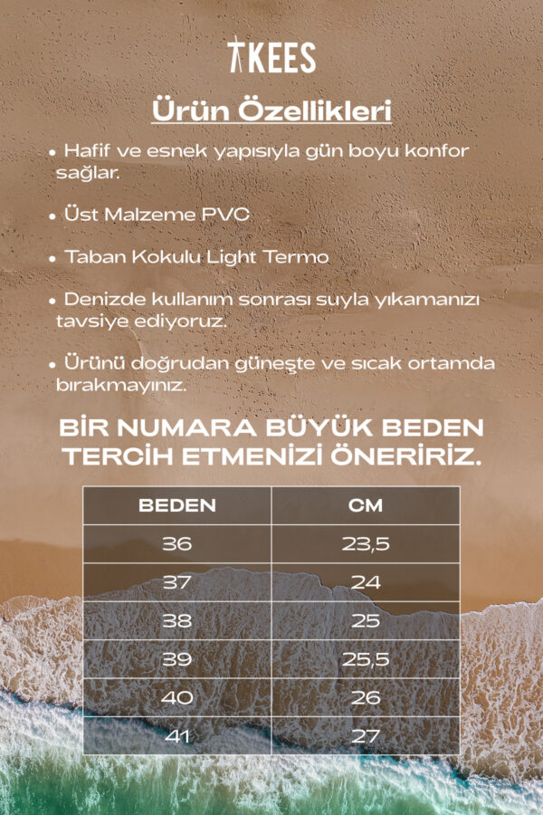 Tkees Kadın Siyah Parmak Arası Plaj Terlik TK-P201 - Görsel 5
