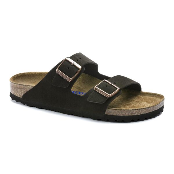 Birkenstock Arızona Sfb Vl Kadın Kahve Süet Çift Tokalı Terlik 951313 - Görsel 8