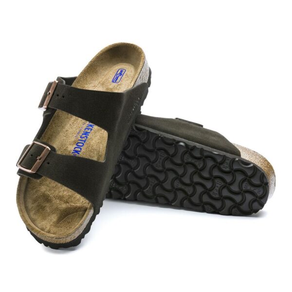 Birkenstock Arızona Sfb Vl Kadın Kahve Süet Çift Tokalı Terlik 951313 - Görsel 2